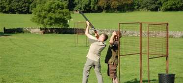 Real clay pigeon shooting